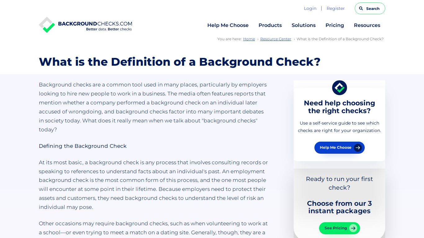 What is the Definition of a Background Check?